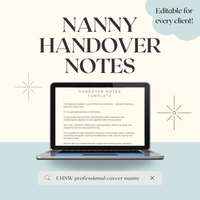 nanny handover notes